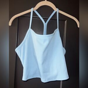 ALO Blue Ribbed Racerback Tank